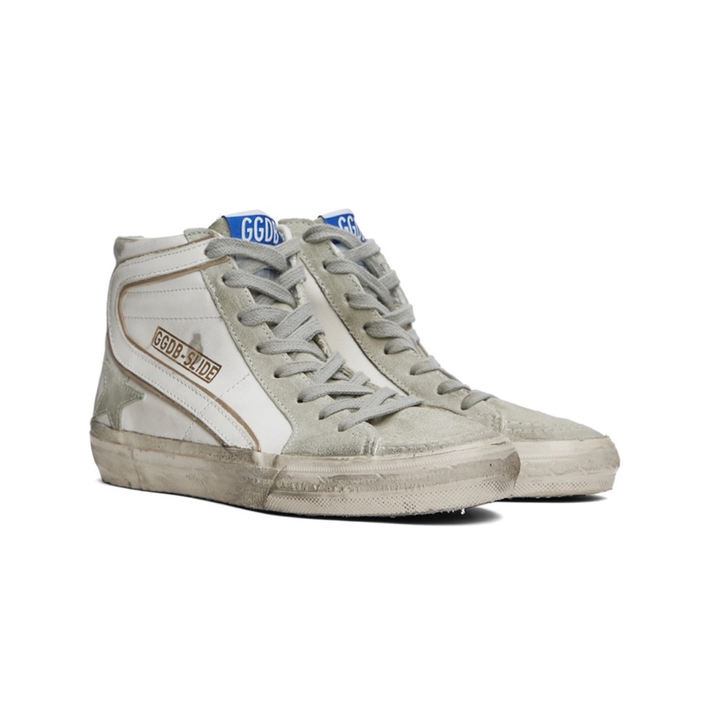Golden Goose - White & Grey High Top Sneakers